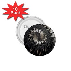 Fractal Abstract Pattern Silver 1 75  Buttons (10 Pack)
