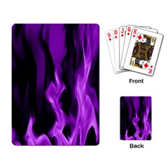 Smoke Flame Abstract Purple Playing Cards Single Design (rectangle) by Pakrebo