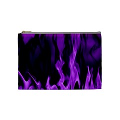Smoke Flame Abstract Purple Cosmetic Bag (medium) by Pakrebo