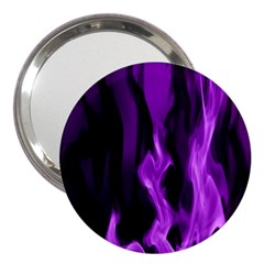 Smoke Flame Abstract Purple 3  Handbag Mirrors by Pakrebo
