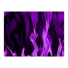 Smoke Flame Abstract Purple Double Sided Flano Blanket (mini)  by Pakrebo