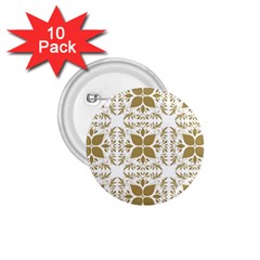 Illustrations Pattern Gold Floral Texture Design 1 75  Buttons (10 Pack)