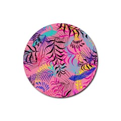 Leaves Rubber Coaster (round)  by Sobalvarro