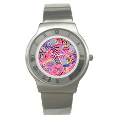 Leaves Stainless Steel Watch