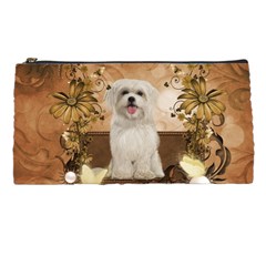 Cute Maltese Puppy With Flowers Pencil Cases by FantasyWorld7