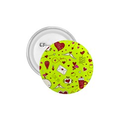 Valentin s Day Love Hearts Pattern Red Pink Green 1 75  Buttons by EDDArt