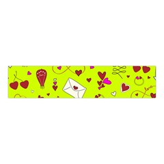 Valentin s Day Love Hearts Pattern Red Pink Green Velvet Scrunchie