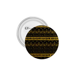 Native American Ornaments Watercolor Pattern Black Gold 1 75  Buttons by EDDArt