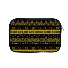 Native American Ornaments Watercolor Pattern Black Gold Apple Macbook Pro 13  Zipper Case by EDDArt