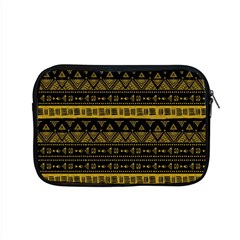 Native American Ornaments Watercolor Pattern Black Gold Apple Macbook Pro 15  Zipper Case by EDDArt