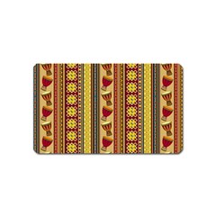 Traditional Africa Border Wallpaper Pattern Colored 4 Magnet (name Card) by EDDArt