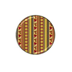 Traditional Africa Border Wallpaper Pattern Colored 4 Hat Clip Ball Marker (4 Pack) by EDDArt
