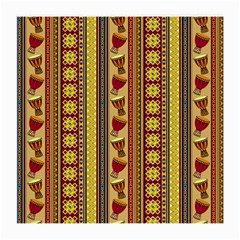 Traditional Africa Border Wallpaper Pattern Colored 4 Medium Glasses Cloth by EDDArt