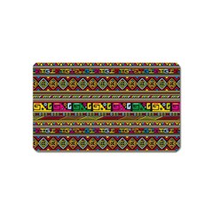 Traditional Africa Border Wallpaper Pattern Colored Magnet (name Card) by EDDArt