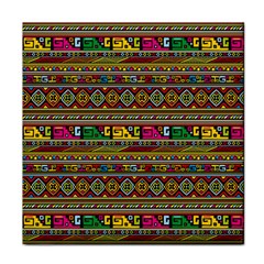 Traditional Africa Border Wallpaper Pattern Colored Face Towel by EDDArt