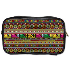 Traditional Africa Border Wallpaper Pattern Colored Toiletries Bag (one Side) by EDDArt