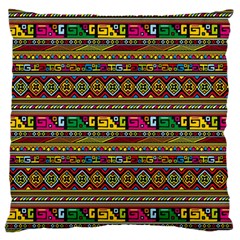 Traditional Africa Border Wallpaper Pattern Colored Large Flano Cushion Case (two Sides) by EDDArt