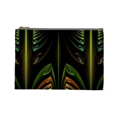 Fractal Texture Pattern Flame Cosmetic Bag (large) by Pakrebo