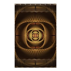 Fractal Copper Amber Abstract Shower Curtain 48  X 72  (small)  by Pakrebo