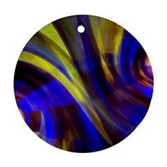 Soft Swirls Fractal Design Ornament (round)