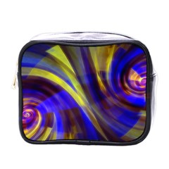 Soft Swirls Fractal Design Mini Toiletries Bag (one Side)