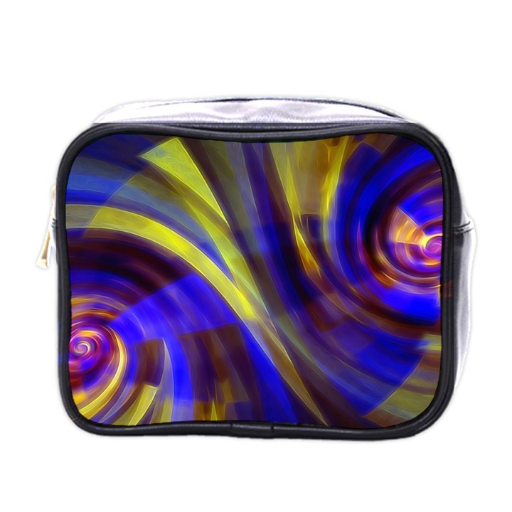Soft Swirls Fractal Design Mini Toiletries Bag (One Side)