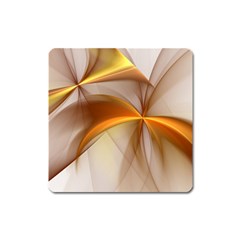 Abstract Gold White Background Square Magnet by Pakrebo