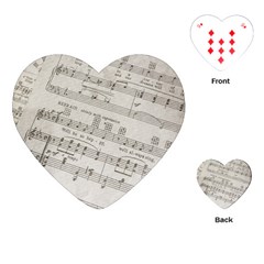 Sheet Music Paper Notes Antique Playing Cards Single Design (heart) by Pakrebo