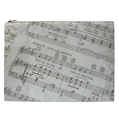 Sheet Music Paper Notes Antique Cosmetic Bag (xxl) by Pakrebo