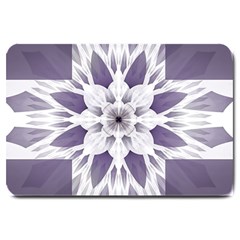 Fractal Floral Pattern Decorative Large Doormat  by Pakrebo