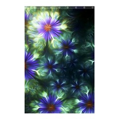 Fractal Painting Blue Floral Shower Curtain 48  X 72  (small)  by Pakrebo