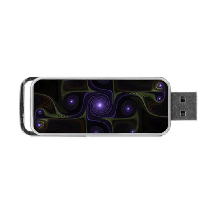 Fractal Colors Pattern Abstract Portable USB Flash (Two Sides)