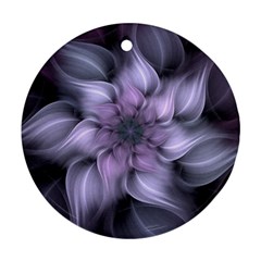 Fractal Flower Lavender Art Ornament (round)