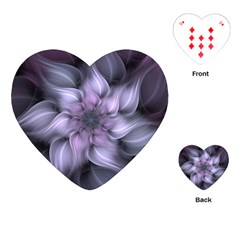 Fractal Flower Lavender Art Playing Cards Single Design (heart) by Pakrebo