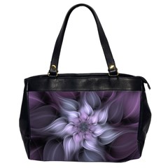 Fractal Flower Lavender Art Oversize Office Handbag (2 Sides) by Pakrebo