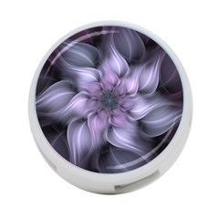 Fractal Flower Lavender Art 4-port Usb Hub (one Side) by Pakrebo