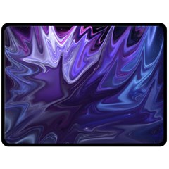 Deep Space Stars Blue Purple Double Sided Fleece Blanket (large)  by Pakrebo