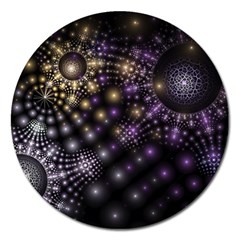 Fractal Spheres Glitter Design Magnet 5  (round) by Pakrebo