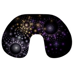 Fractal Spheres Glitter Design Travel Neck Pillow by Pakrebo