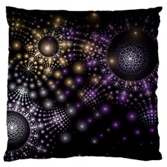 Fractal Spheres Glitter Design Standard Flano Cushion Case (two Sides) by Pakrebo