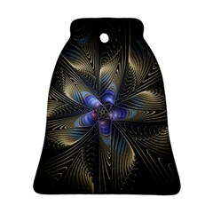 Fractal Blue Abstract Fractal Art Bell Ornament (two Sides) by Pakrebo