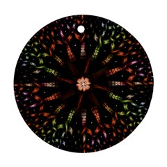 Fractal Colorful Pattern Texture Ornament (round)