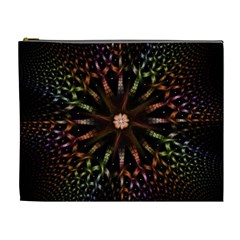 Fractal Colorful Pattern Texture Cosmetic Bag (xl) by Pakrebo
