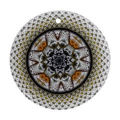 Medallion Fractal Digital Art Ornament (round)