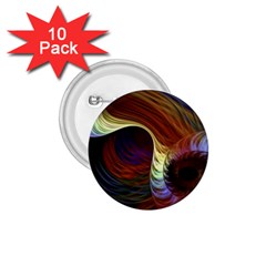 Fractal Colorful Rainbow Flowing 1 75  Buttons (10 Pack)