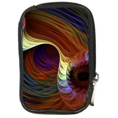 Fractal Colorful Rainbow Flowing Compact Camera Leather Case by Pakrebo