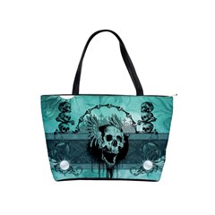 Awesome Skull With Wings Classic Shoulder Handbag by FantasyWorld7