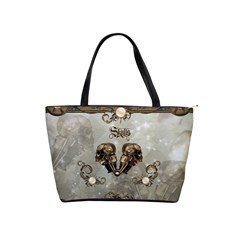 Awesome Mechanical Skull Classic Shoulder Handbag by FantasyWorld7