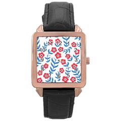 Motif Rose Gold Leather Watch  by Sobalvarro