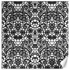 Lace Seamless Pattern With Flowers Canvas 12  X 12  by Sobalvarro